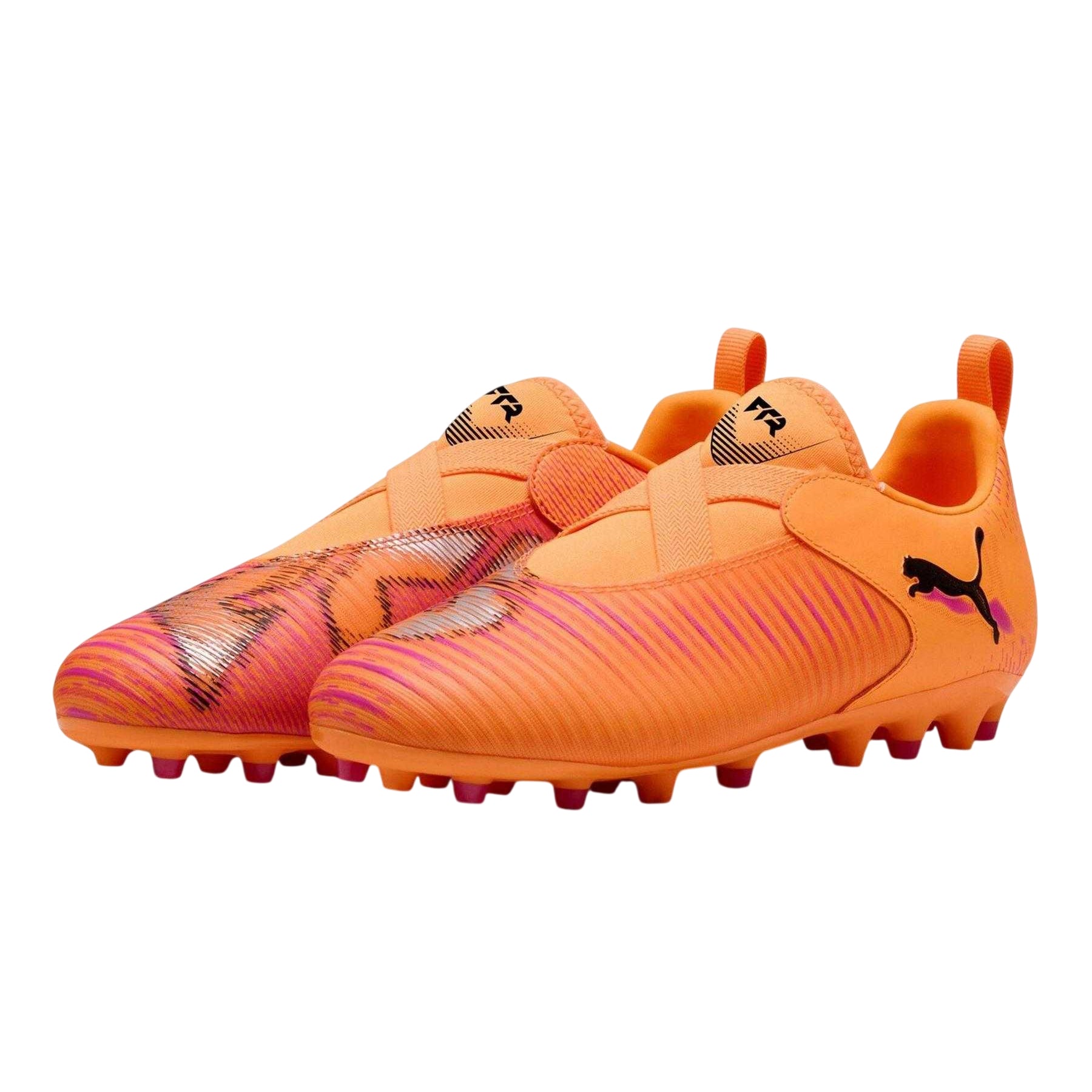 Hot Red-Black - Pack Shot - Puma Childrens-Kids Future 8 Match Firm Ground Football Boots
