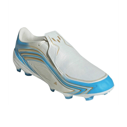 Cream-Blue-Gold - Pack Shot - Adidas Mens F50 League Wave Pattern Firm Ground Football Boots