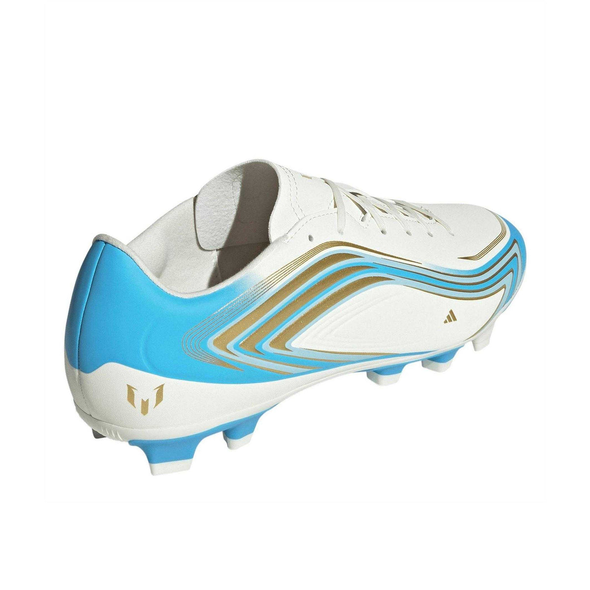 Cream-Blue-Gold - Back - Adidas Mens F50 Club Firm Ground Football Boots