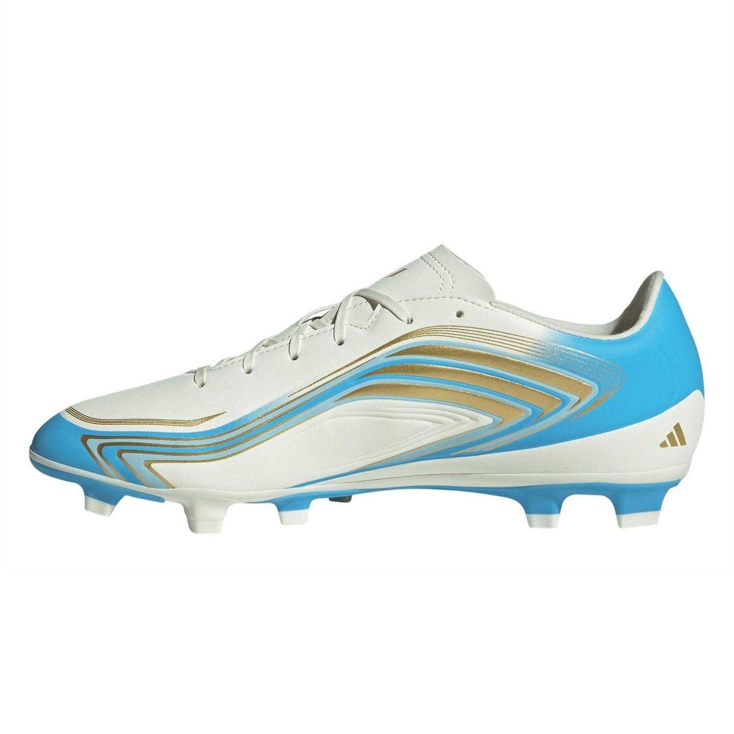 Cream-Blue-Gold - Side - Adidas Mens F50 Club Firm Ground Football Boots
