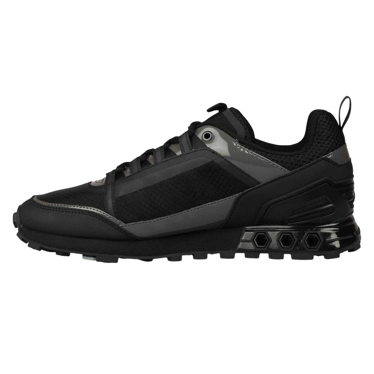 Black - Side - Cruyff Mens Spectra Hex-Tech Trainers