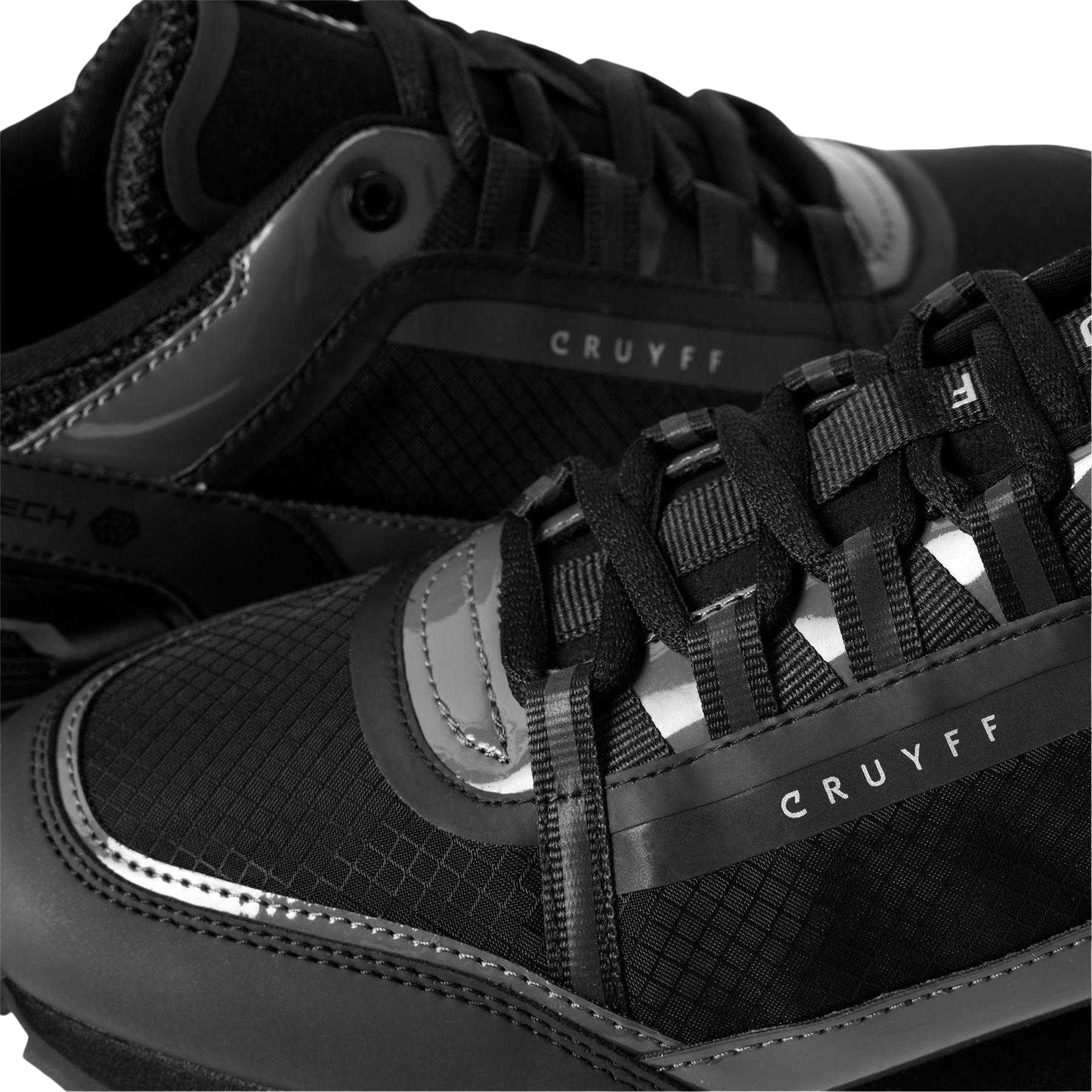 Black - Pack Shot - Cruyff Mens Spectra Hex-Tech Trainers