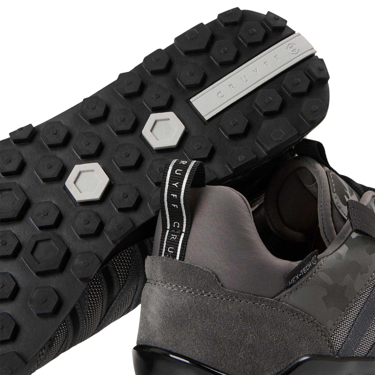 Grey-Black - Lifestyle - Cruyff Mens Fearia Hex-Tech Trainers