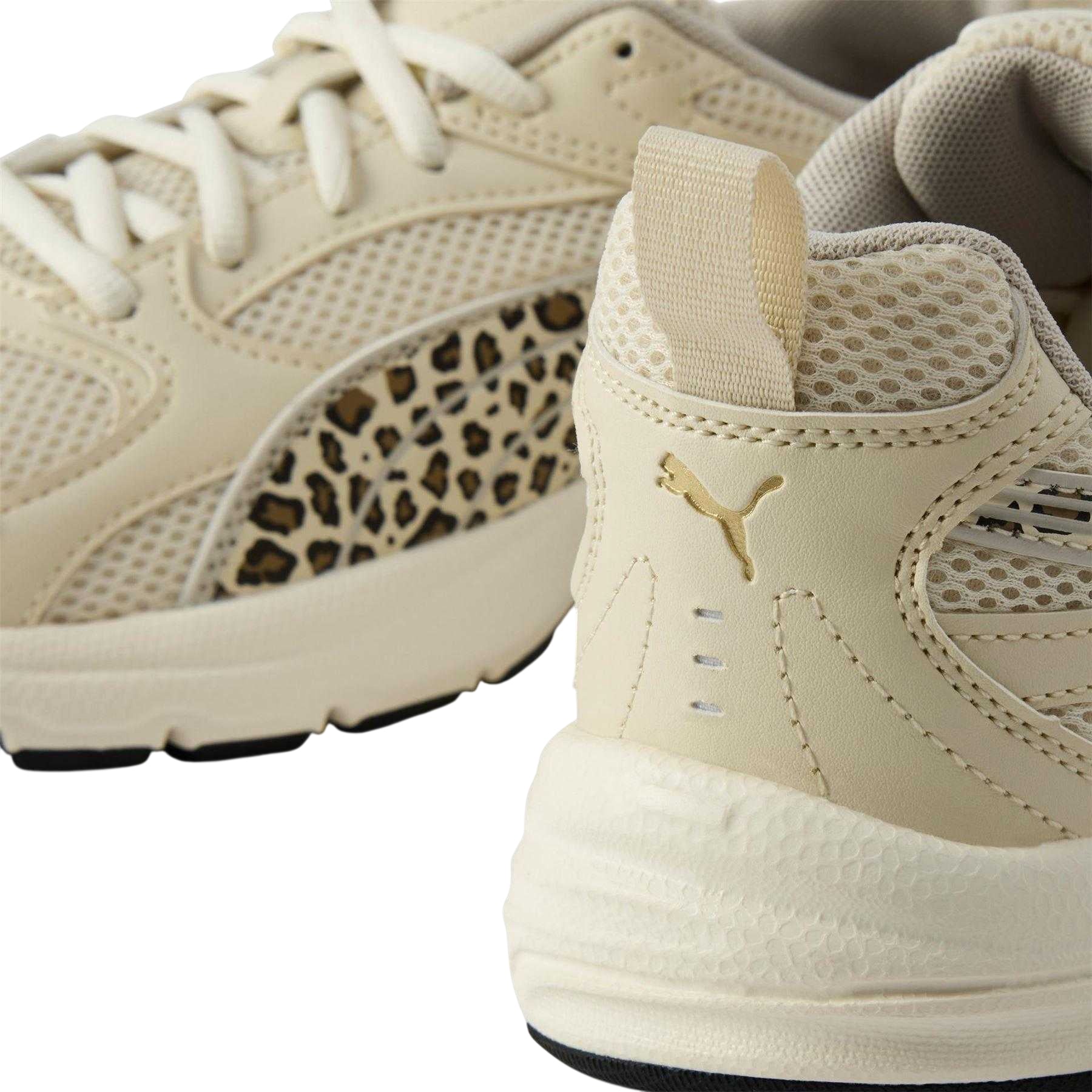 Off White - Lifestyle - Puma Womens-Ladies Milenio Leopard Print Trainers