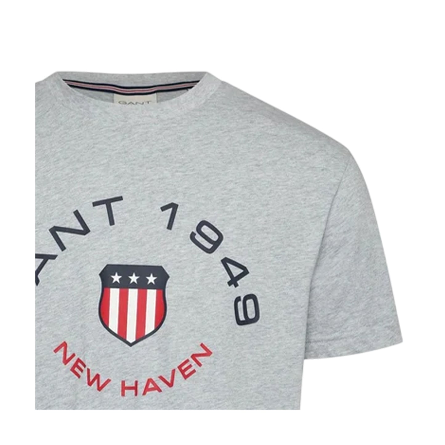 Light Grey - Side - Gant Mens Chest Logo T-Shirt