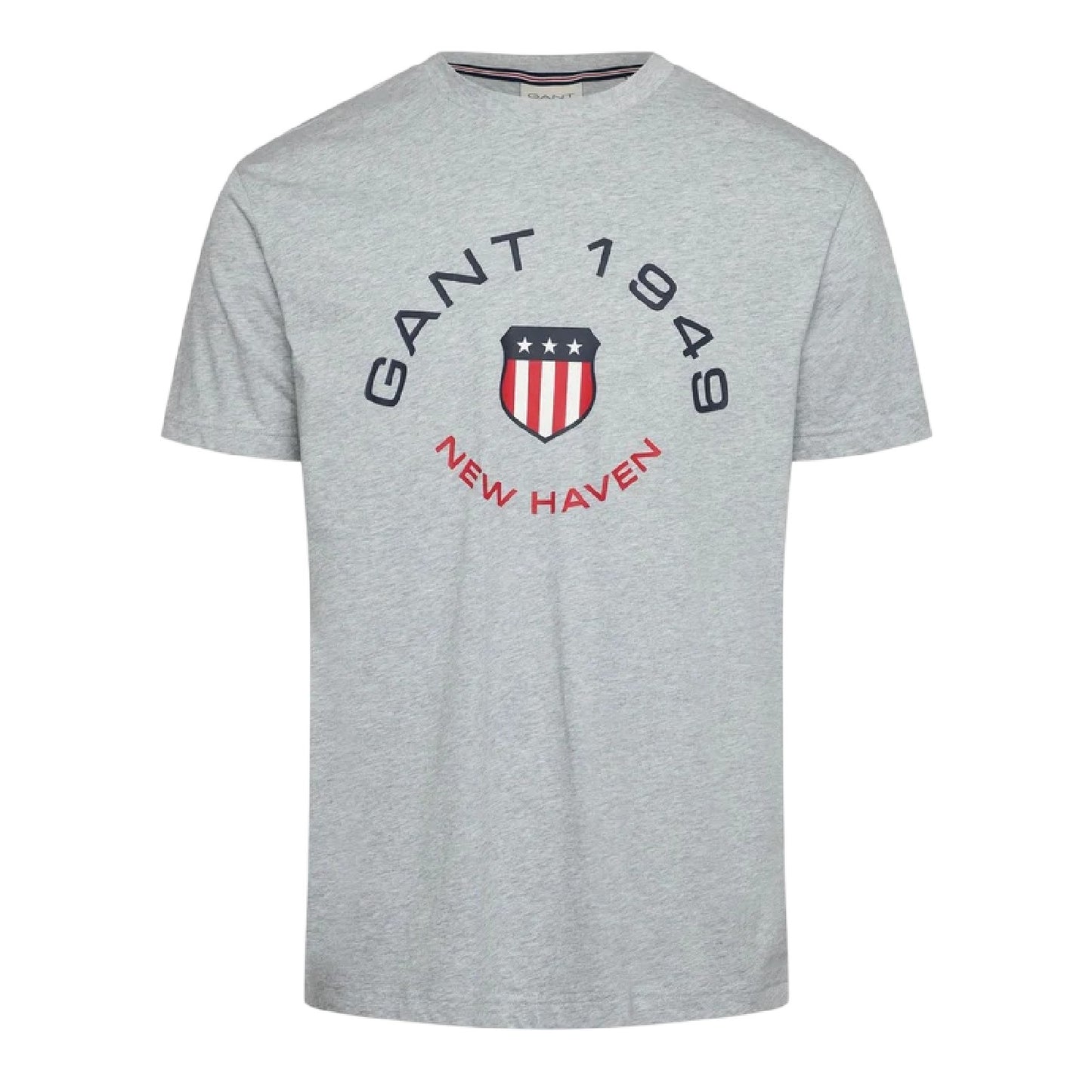 Light Grey - Front - Gant Mens Chest Logo T-Shirt