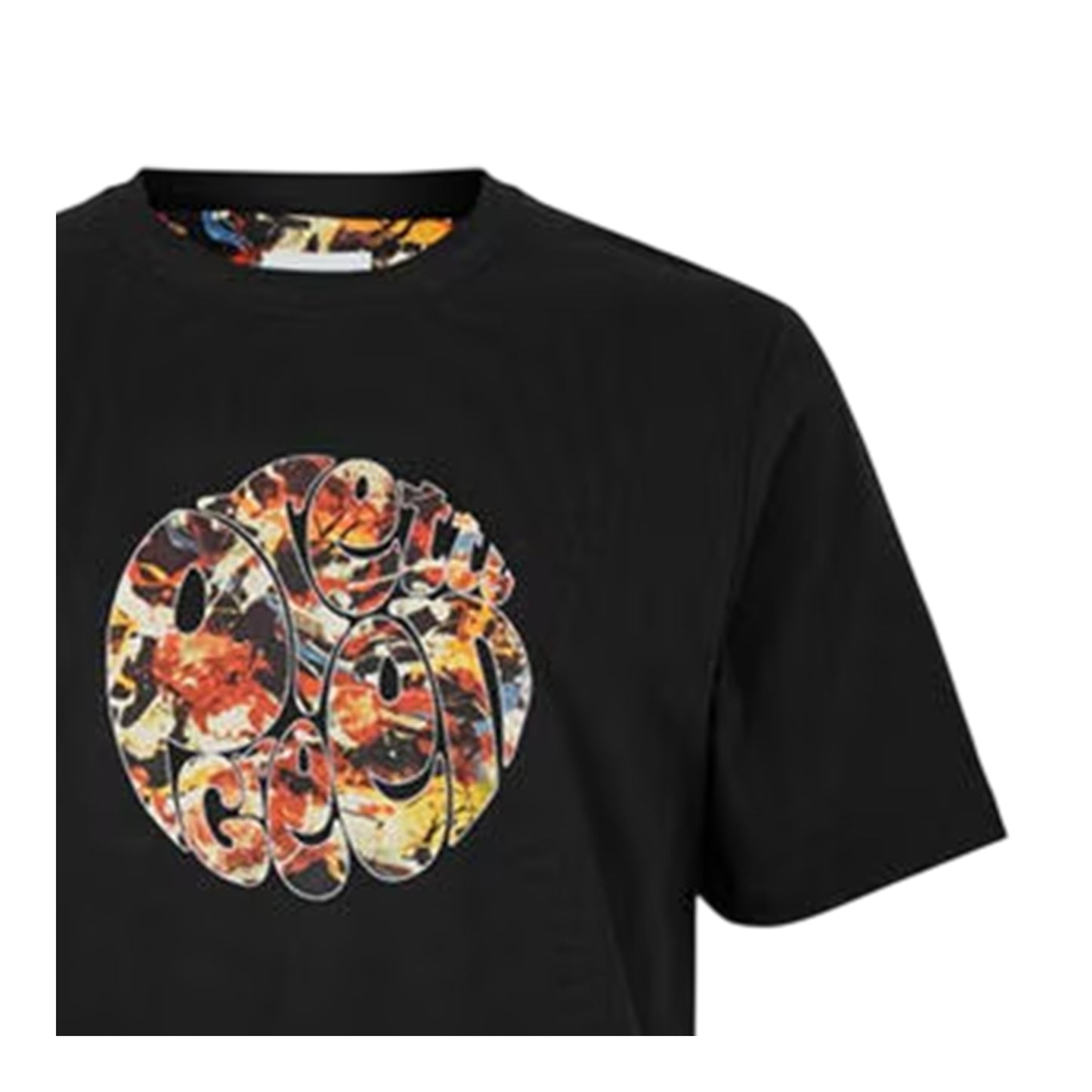 Black - Side - Pretty Green Mens Abstract Logo T-Shirt