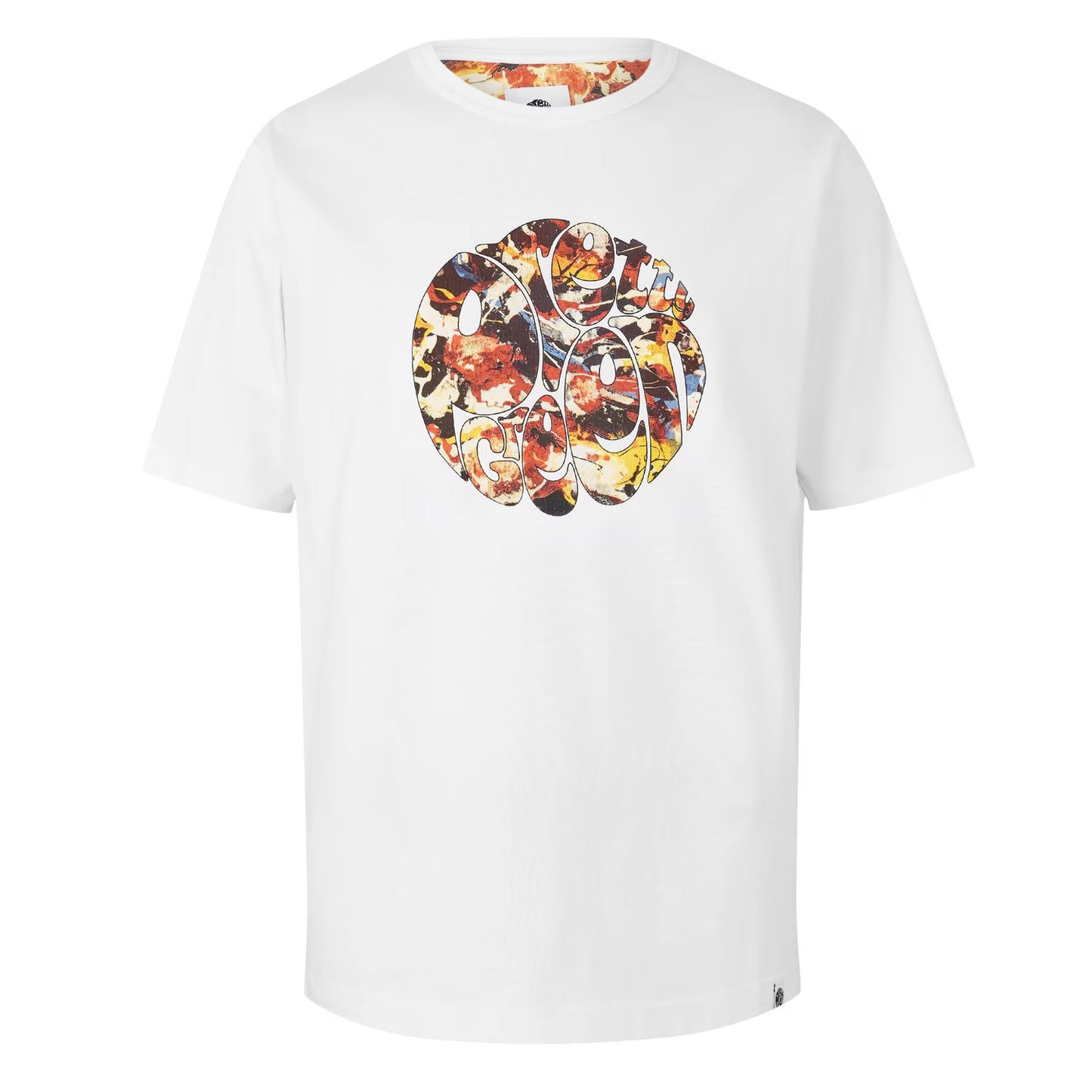 White - Front - Pretty Green Mens Abstract Logo T-Shirt