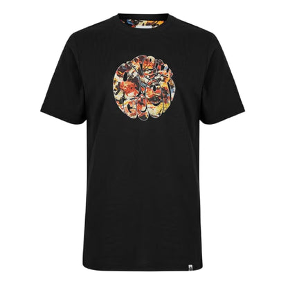 Black - Front - Pretty Green Mens Abstract Logo T-Shirt