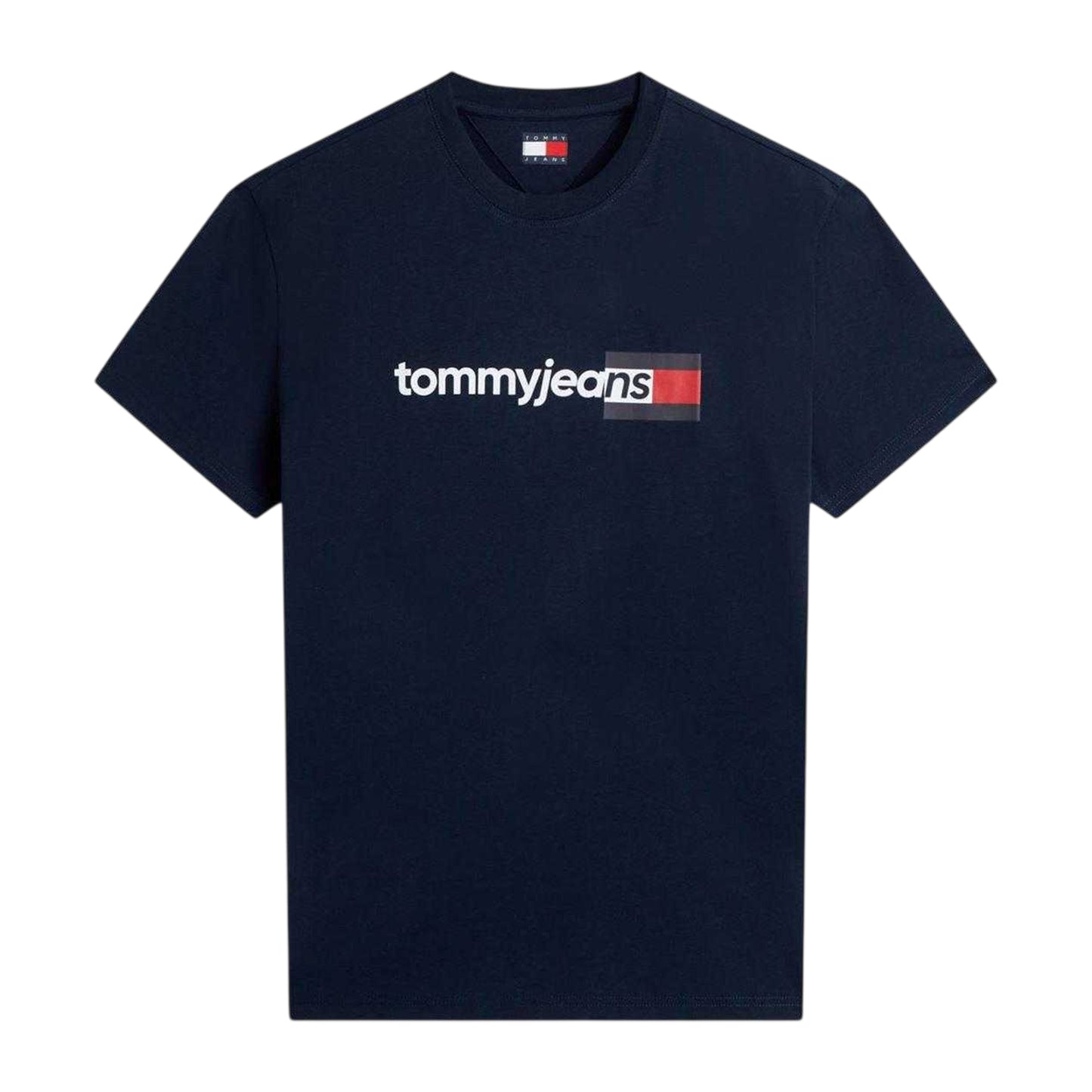 Dark Navy - Front - Tommy Jeans Mens Logo T-Shirt