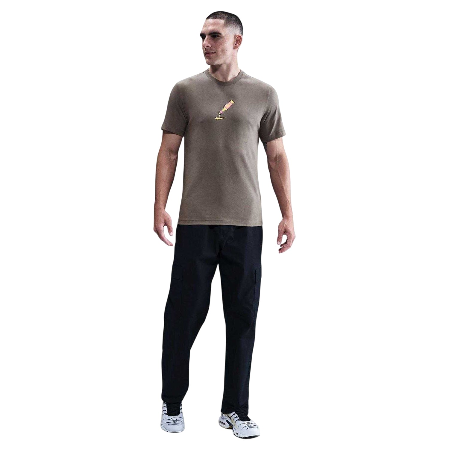 Stone - Front - Nike Mens Bottle T-Shirt
