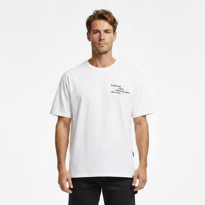 White - Back - Pretty Green Mens Text T-Shirt
