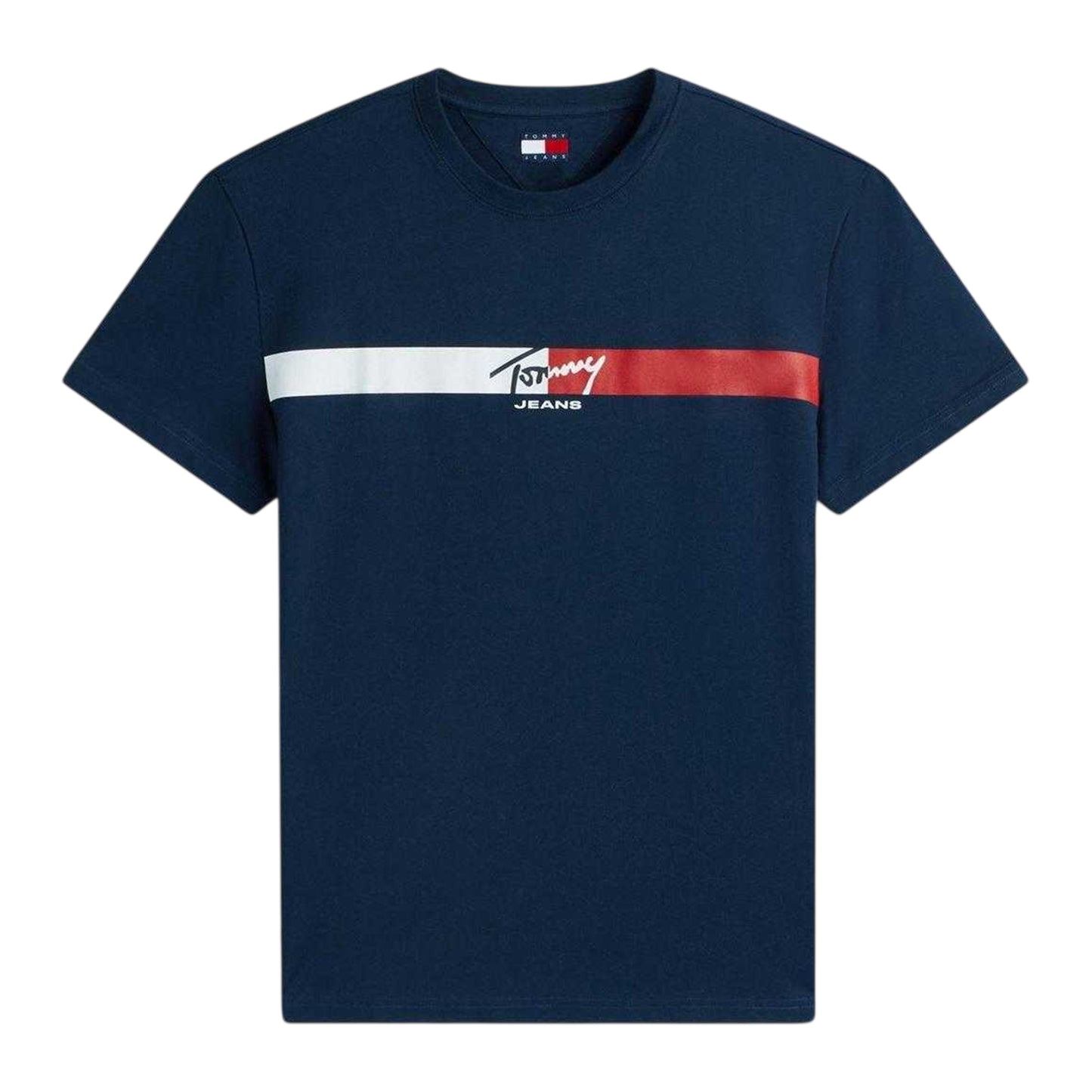 Dark Navy - Front - Tommy Jeans Mens Logo Regular T-Shirt