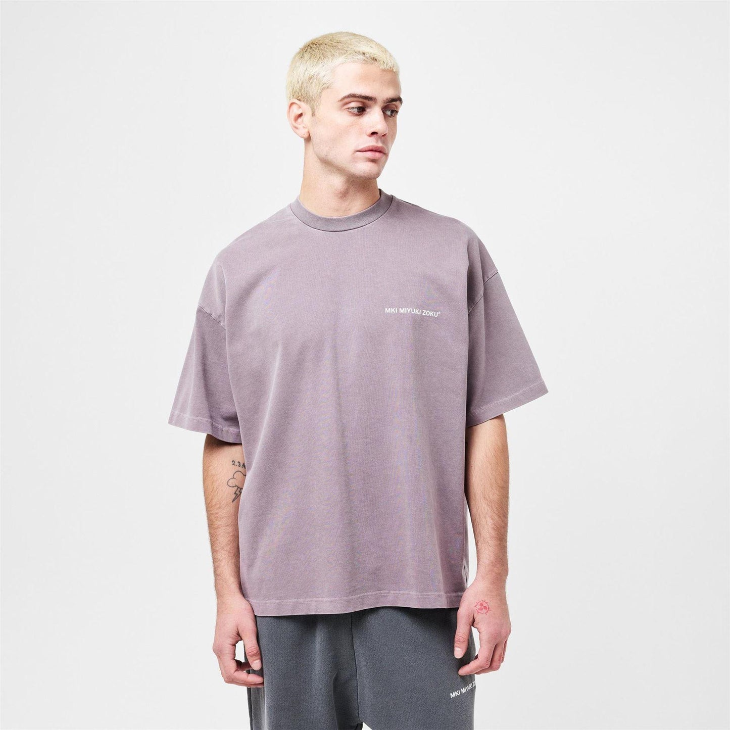Raisin - Side - MKI MIYUKI ZOKU Mens Uniform Oversized T-Shirt