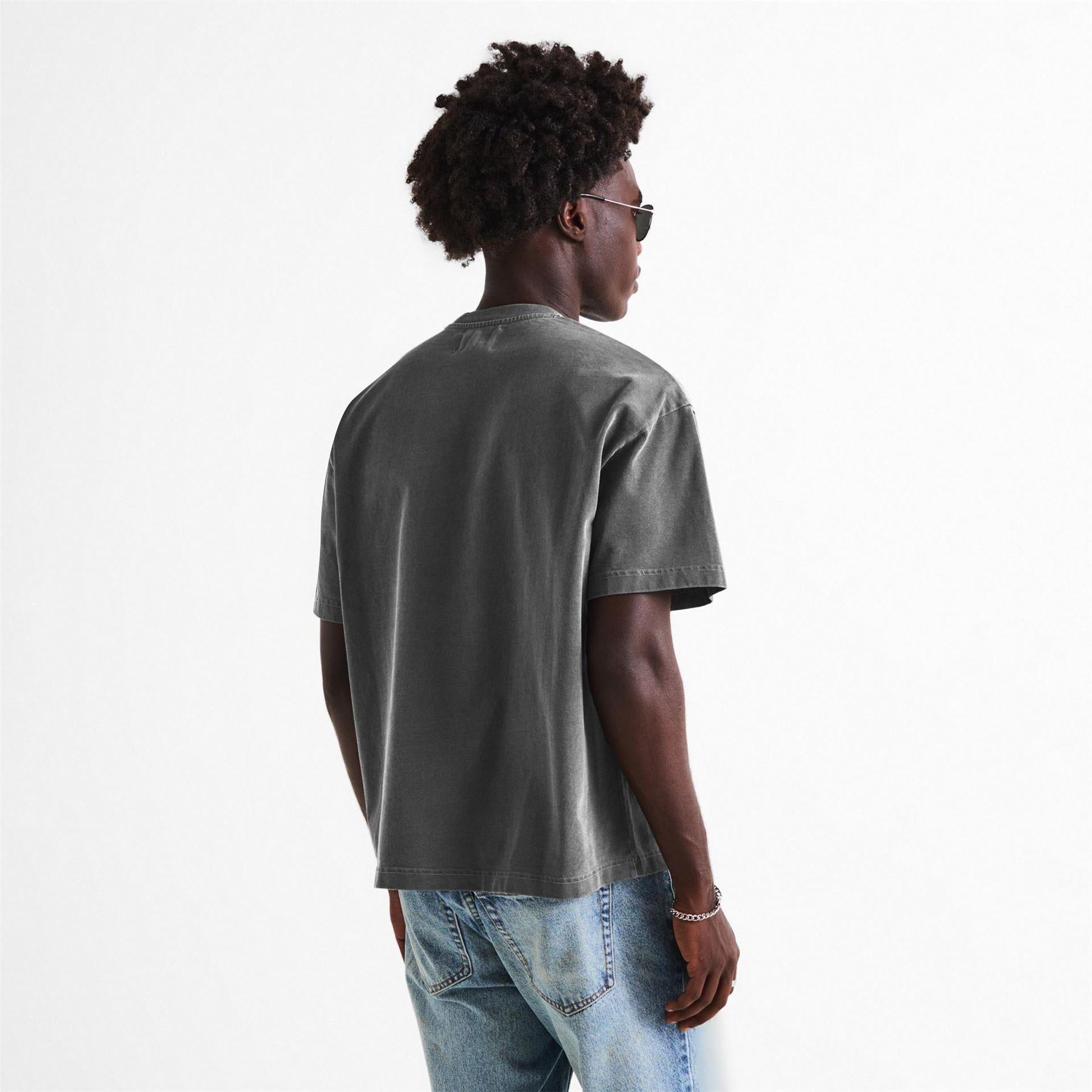 Pigment Black - Lifestyle - MKI MIYUKI ZOKU Mens Uniform Oversized T-Shirt