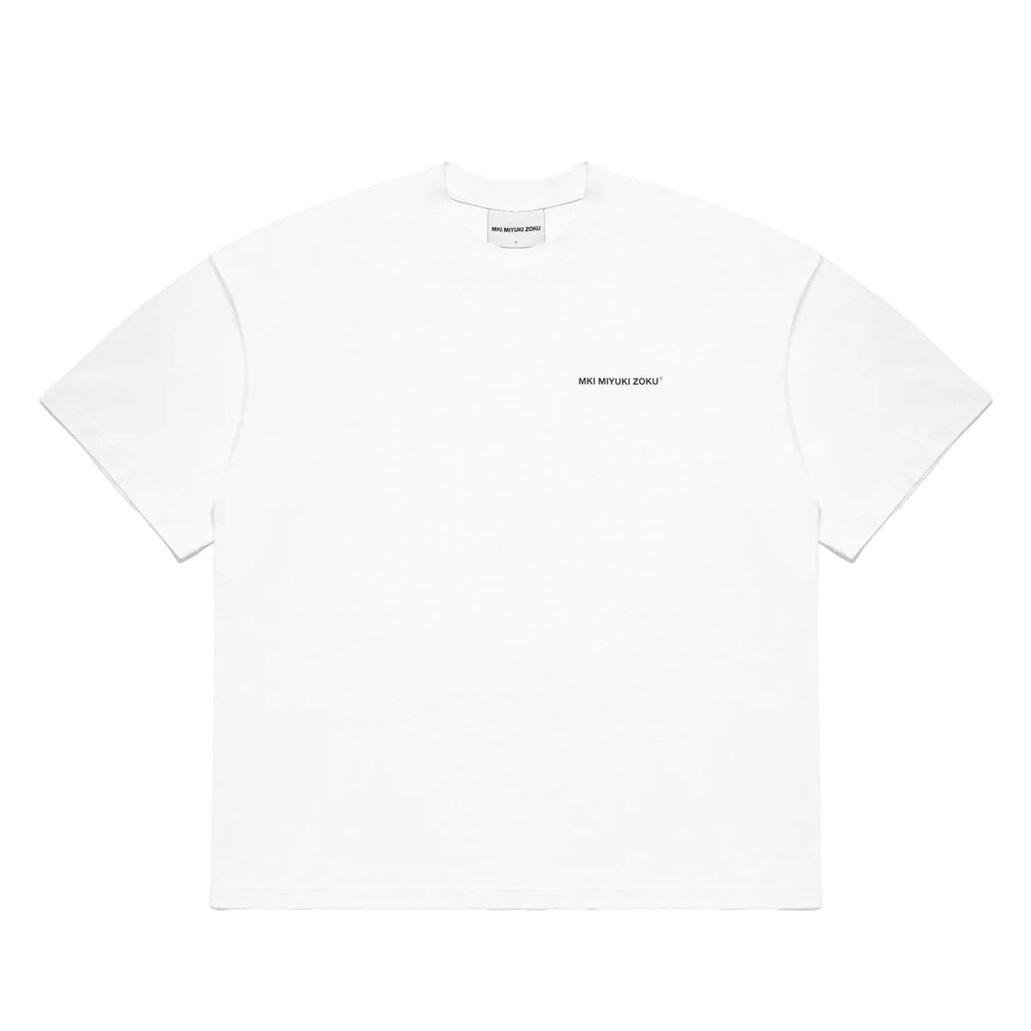 White - Front - MKI MIYUKI ZOKU Mens Uniform Oversized T-Shirt