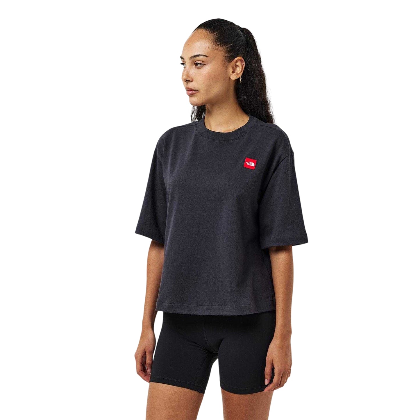 Obsidian Blue - Side - The North Face Womens-Ladies Box Logo Boxy T-Shirt