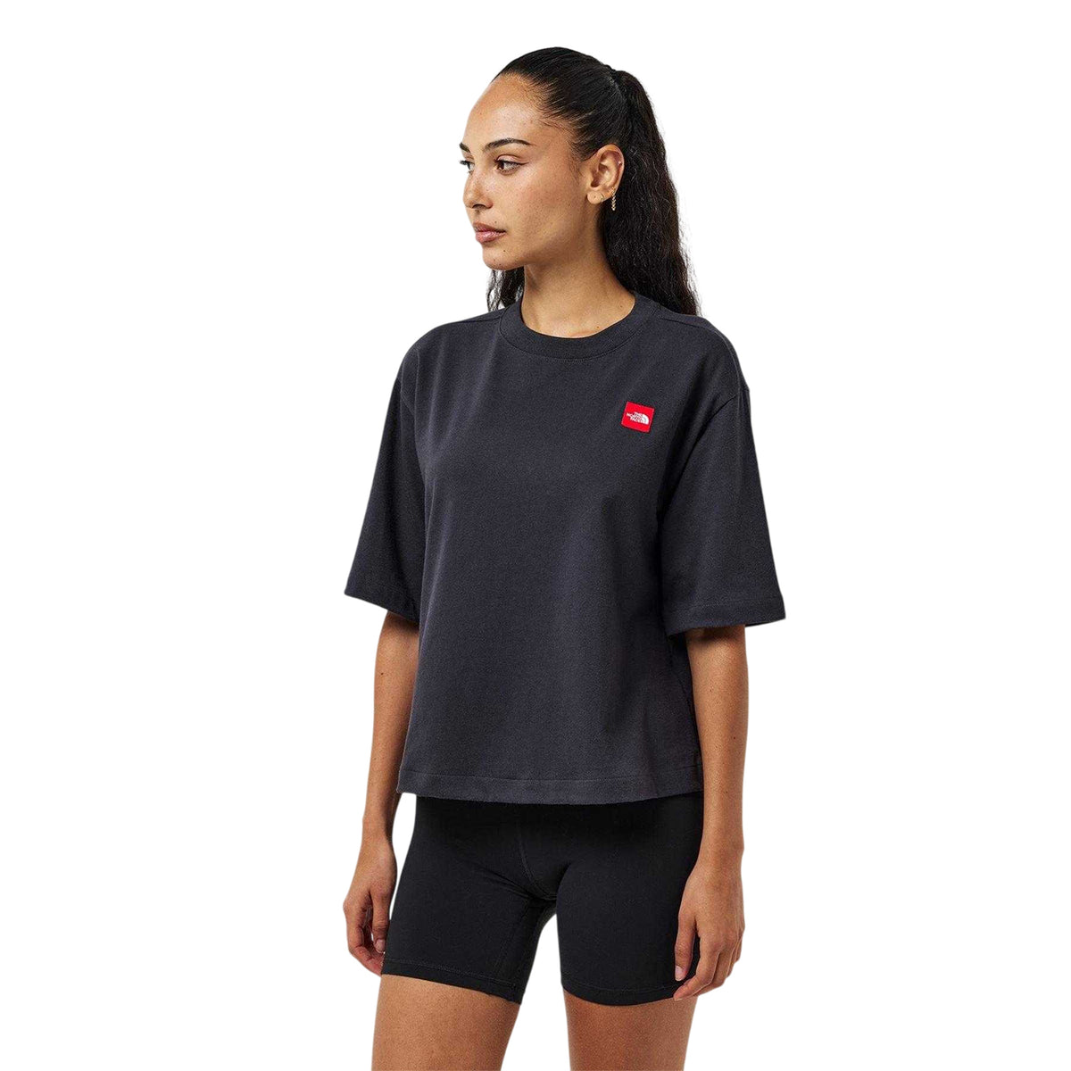 Obsidian Blue - Side - The North Face Womens-Ladies Box Logo Boxy T-Shirt