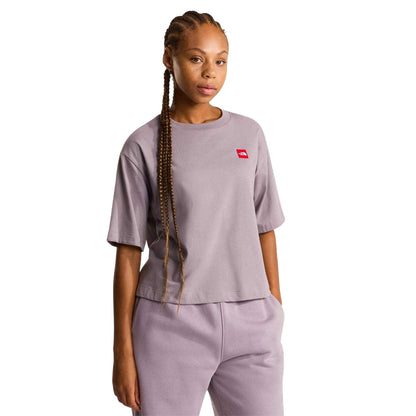 Grey - Side - The North Face Womens-Ladies Box Logo Boxy T-Shirt