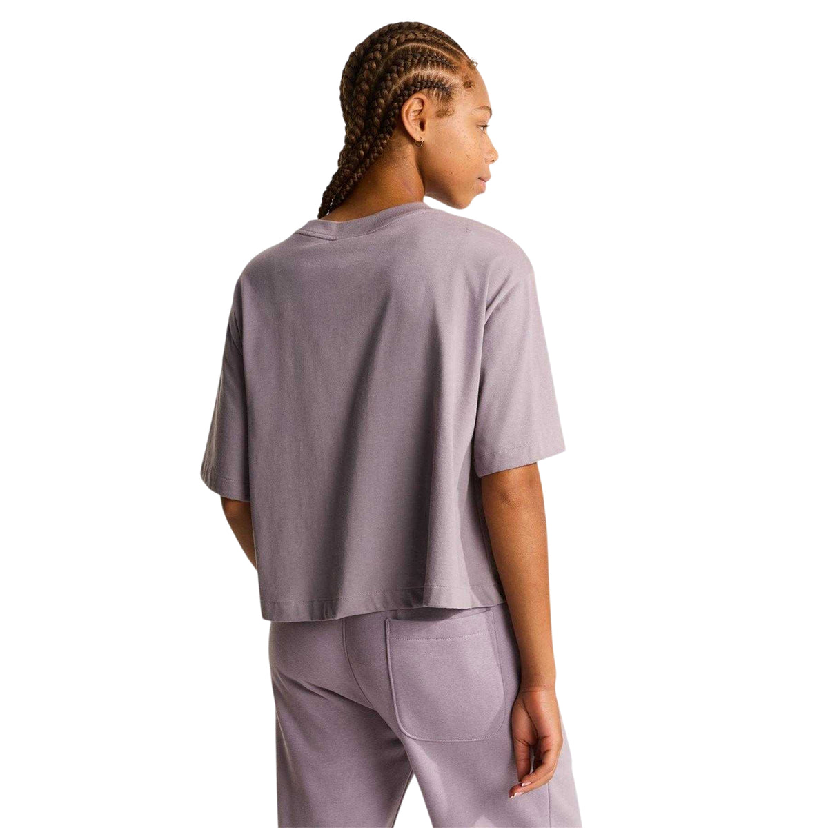 Grey - Lifestyle - The North Face Womens-Ladies Box Logo Boxy T-Shirt
