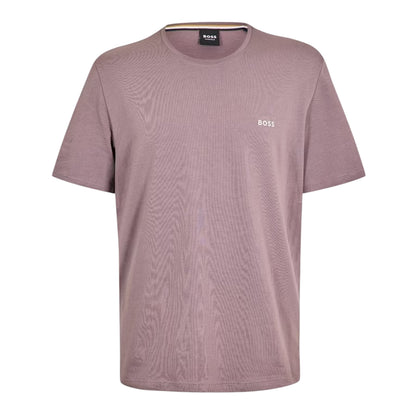 Purple - Front - Boss Mens Logo Regular T-Shirt