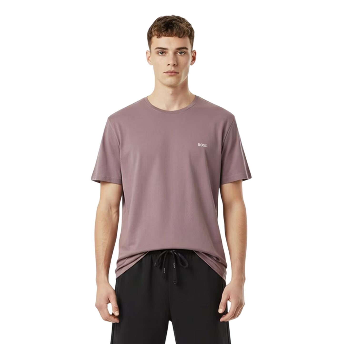Purple - Side - Boss Mens Logo Regular T-Shirt