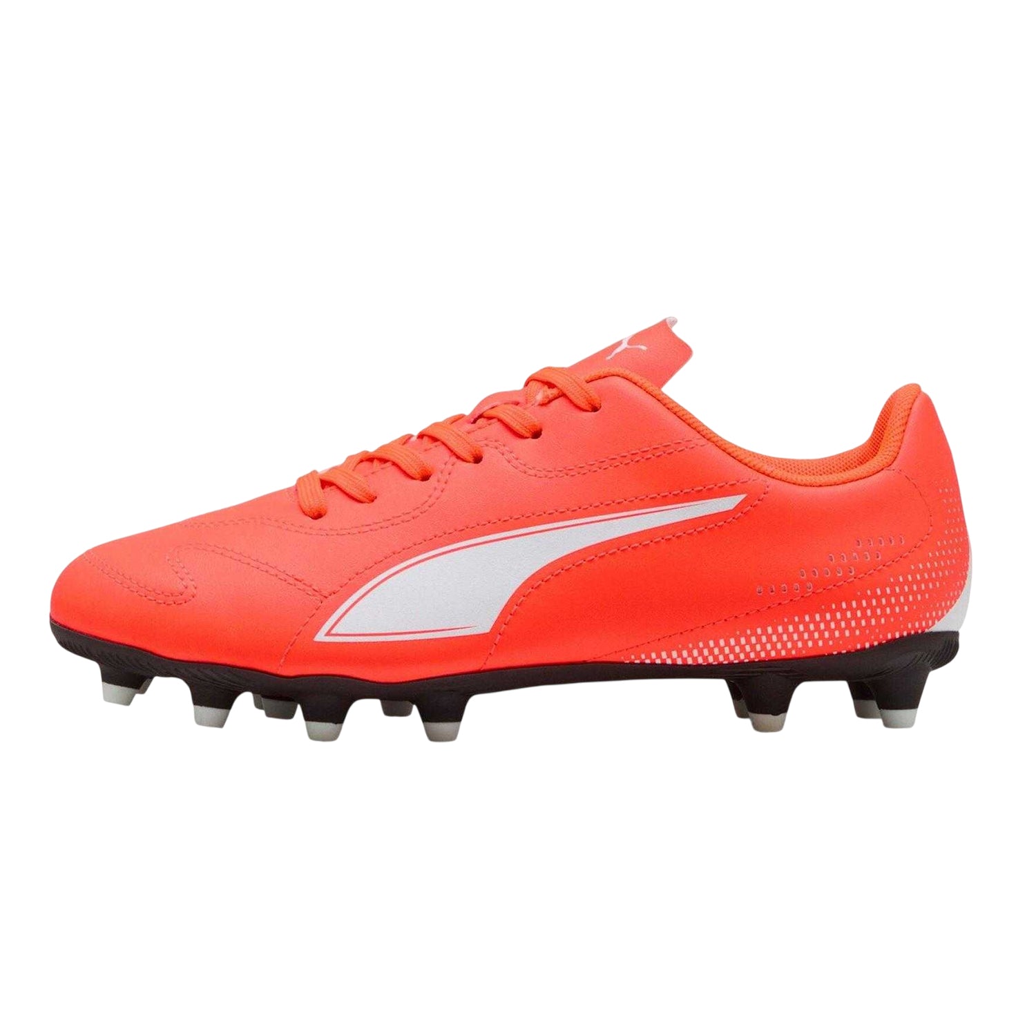 Glowing Red - Side - Puma Childrens-Kids Vitoria Firm Ground Football Boots