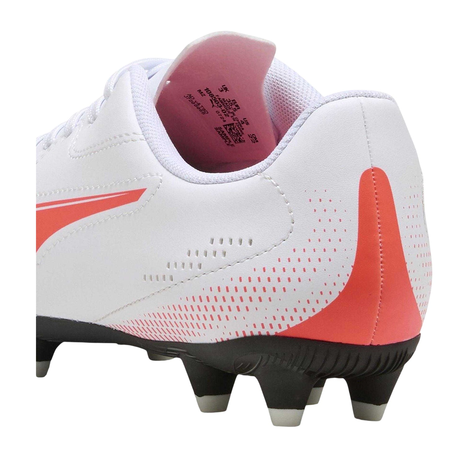 White-Glowing Red - Back - Puma Childrens-Kids Vitoria Firm Ground Football Boots