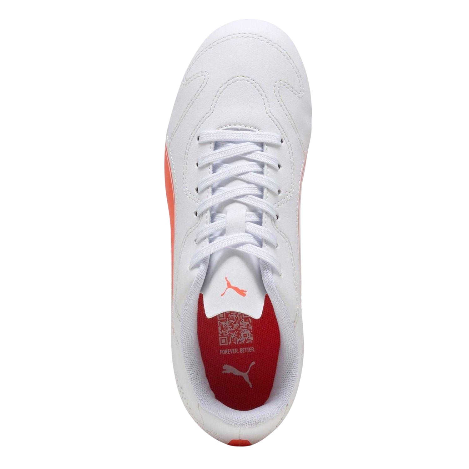 White-Glowing Red - Lifestyle - Puma Childrens-Kids Vitoria Firm Ground Football Boots