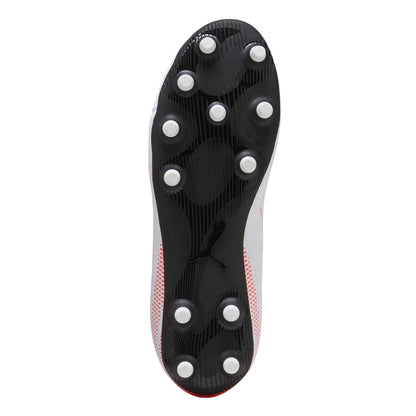 White-Glowing Red - Pack Shot - Puma Childrens-Kids Vitoria Firm Ground Football Boots