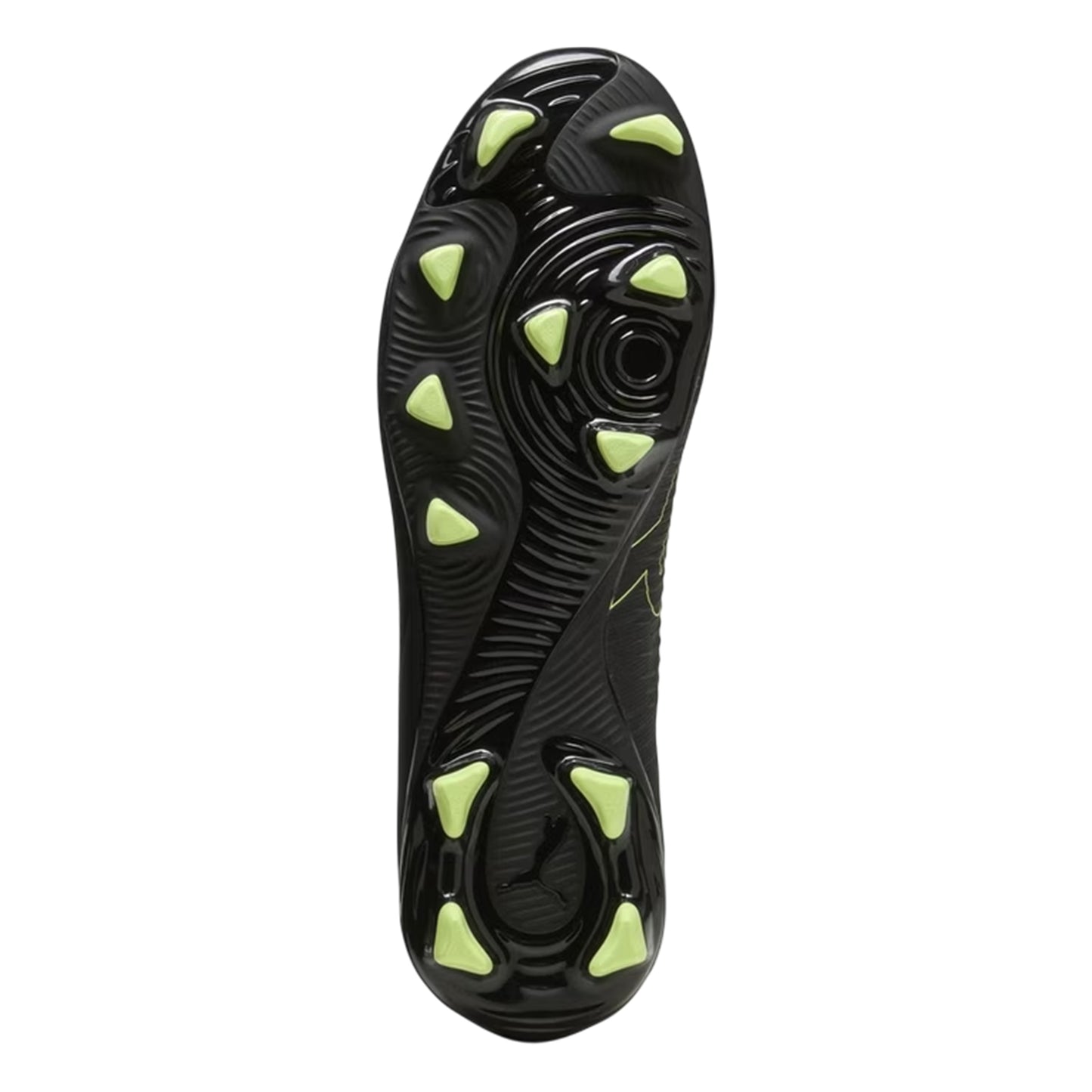 Black-Green - Pack Shot - Puma Childrens-Kids Future 8 Play Firm Ground Football Boots