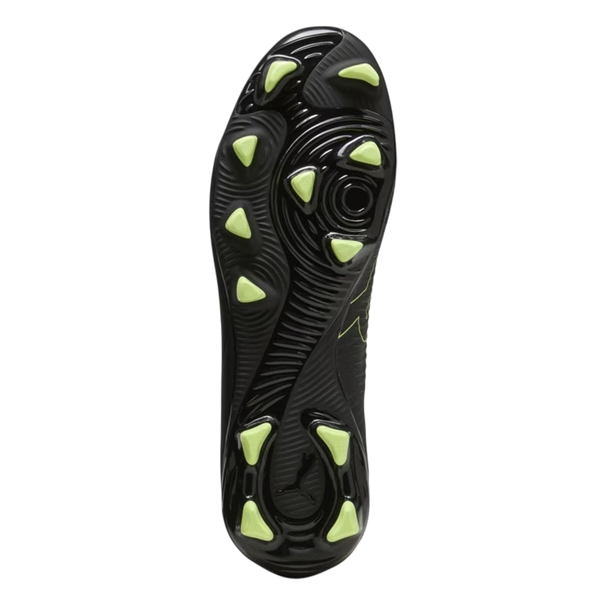Black-Green - Pack Shot - Puma Childrens-Kids Future 8 Play Firm Ground Football Boots