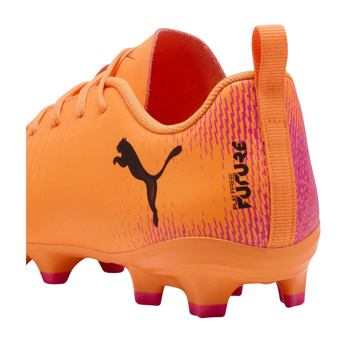 Hot Red-Black - Back - Puma Childrens-Kids Future 8 Play Firm Ground Football Boots