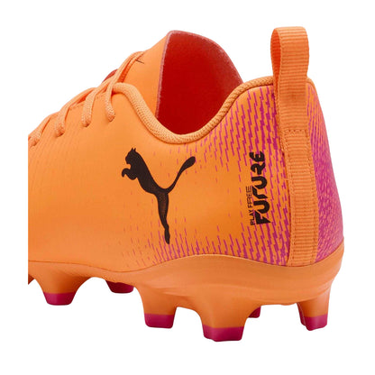 Hot Red-Black - Back - Puma Childrens-Kids Future 8 Play Firm Ground Football Boots