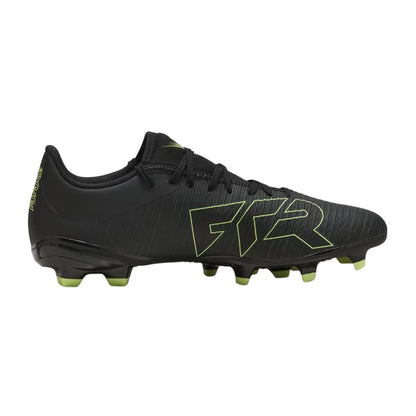 Black-Green - Front - Puma Childrens-Kids Future 8 Play Firm Ground Football Boots