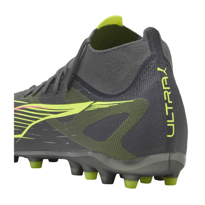 Matted Silver - Back - Puma Mens Ultra 5 Match+ Firm Ground Football Boots
