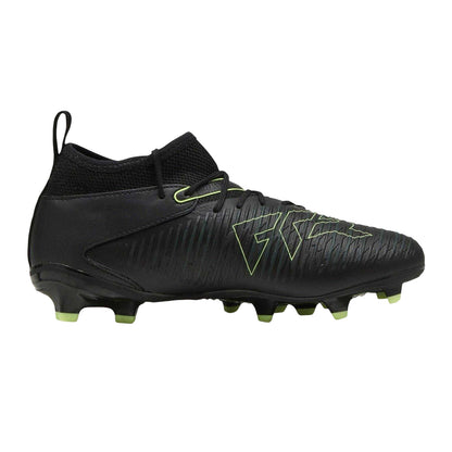 Black-Green - Front - Puma Childrens-Kids Future 8 Match Firm Ground Football Boots