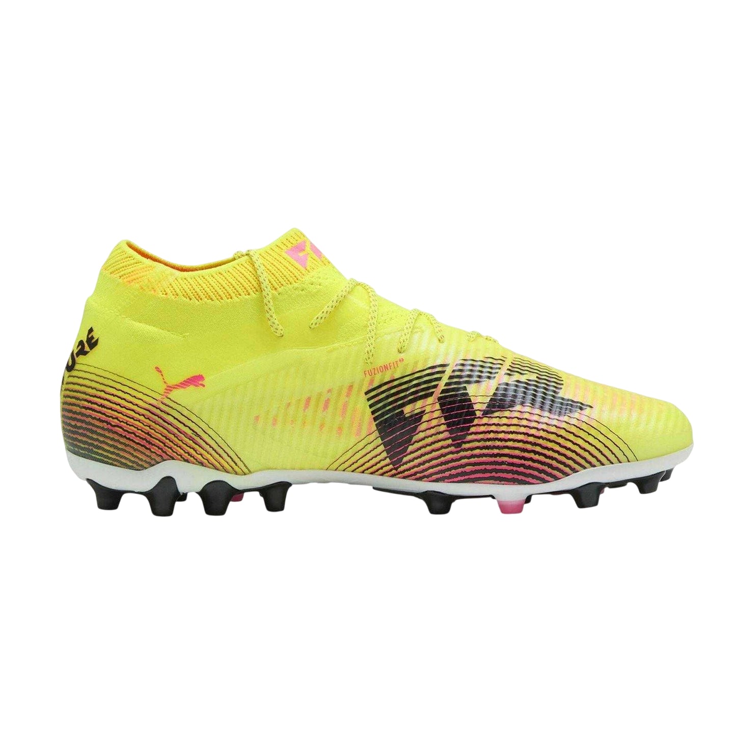 Yellow - Front - Puma Mens Future 8 Ultimate Lace Up Firm Ground Football Boots