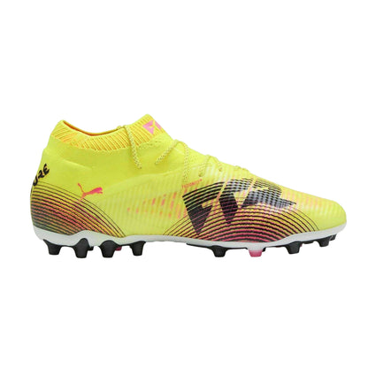 Yellow - Front - Puma Mens Future 8 Ultimate Lace Up Firm Ground Football Boots