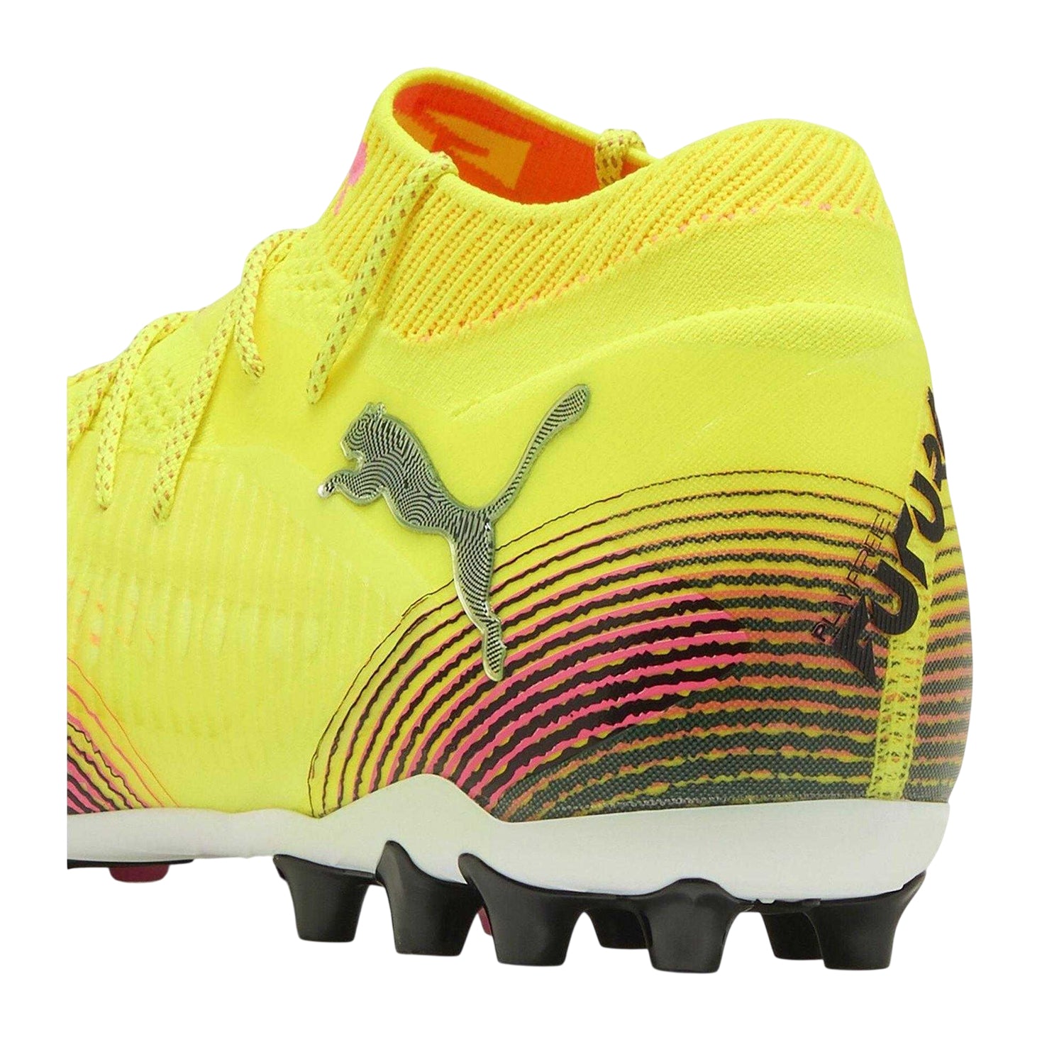 Yellow - Back - Puma Mens Future 8 Ultimate Lace Up Firm Ground Football Boots