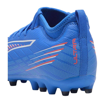 Blue-White-Red - Back - Puma Childrens-Kids Ultra 6 Match Firm Ground Football Boots