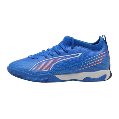 Blue-White-Red - Side - Puma Childrens-Kids Ultra 6 Match Indoor Football Shoes