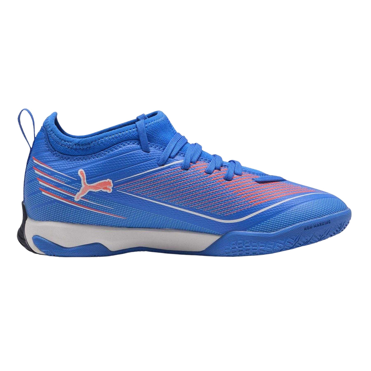 Blue-White-Red - Front - Puma Childrens-Kids Ultra 6 Match Indoor Football Shoes