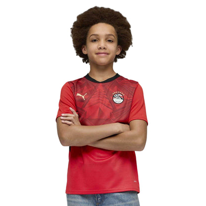 Red-White - Side - Puma Childrens-Kids World Cup 2026 Egyptian Football Shirt