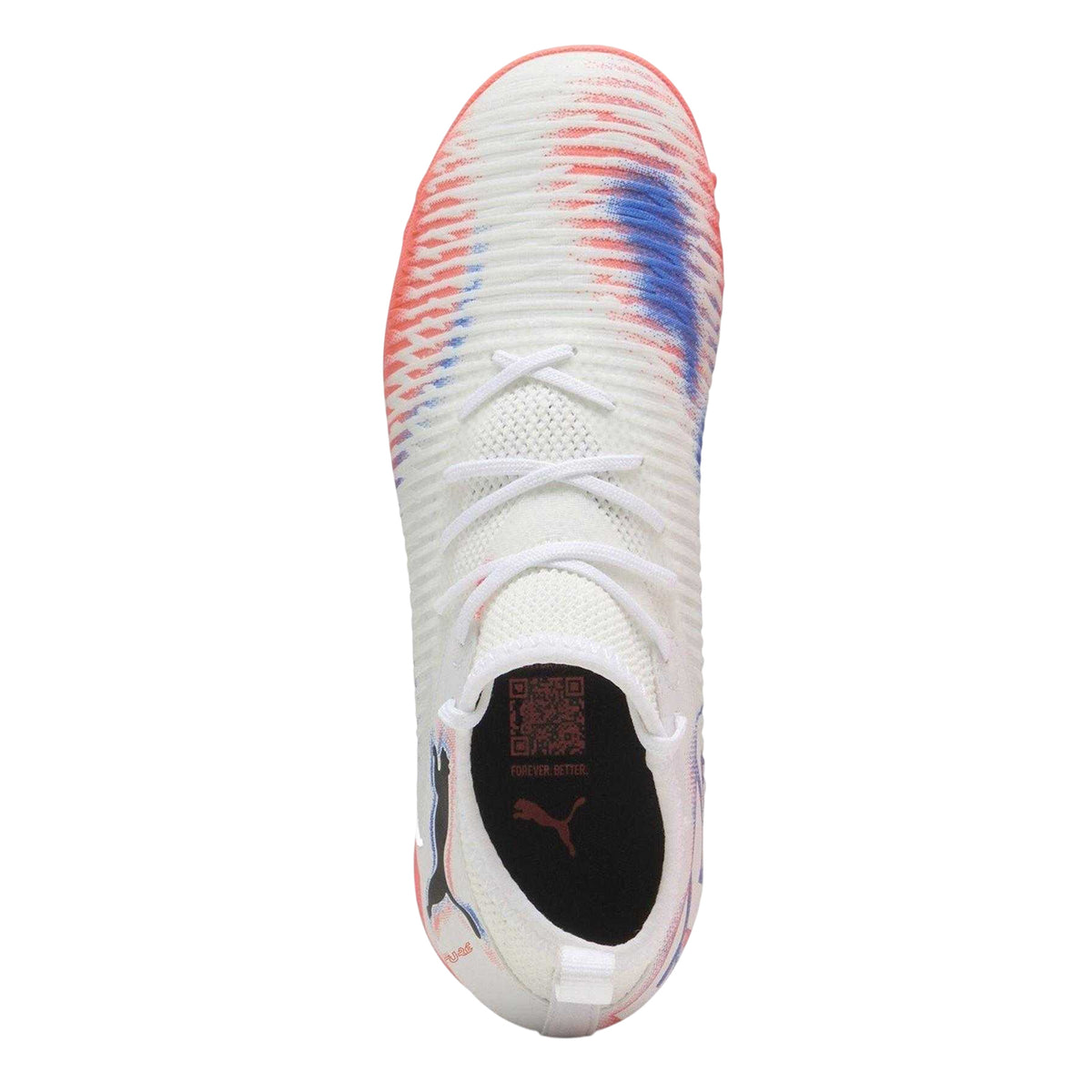 White-Black-Glowing Red - Lifestyle - Puma Childrens-Kids Future 8 Match Astro Turf Trainers