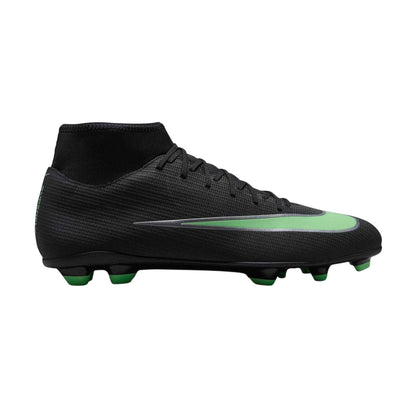 Black-Green - Front - Nike Mens Superfly 11 Club High-top Firm Ground Football Boots