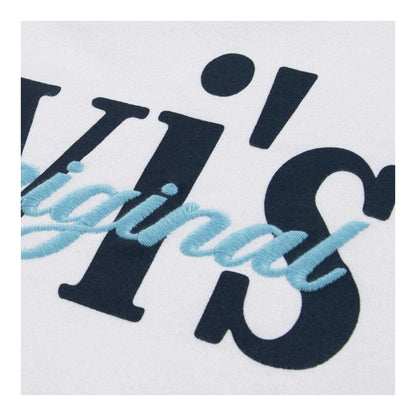 White - Side - Levis Childrens-Kids Aquatic Lounge Graphic Print T-Shirt