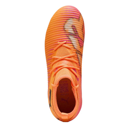 Orange-Black - Lifestyle - Puma Childrens-Kids Future 8 Match Firm Ground Football Boots