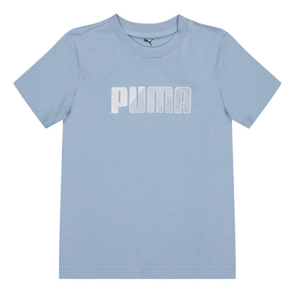 Cool Blue - Front - Puma Childrens-Kids Graphic Print Lightweight T-Shirt