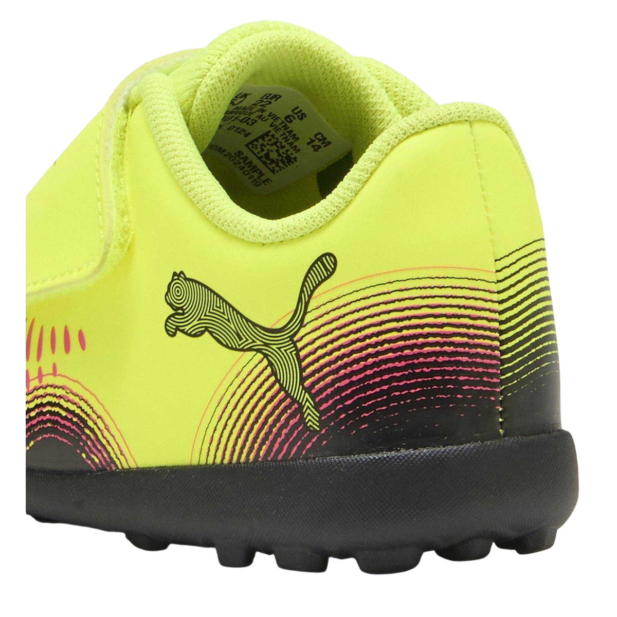 Yellow - Back - Puma Childrens-Kids Future 8 Play Astro Turf Trainers
